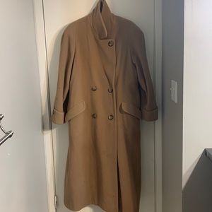 Beautiful Camel Cashmere winter dress coat.  Warm,soft and double breasted!